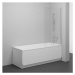 Ravak NVS1-80 bílá+Transparent, vanová pevná stěna 80 cm, bílý profil, čiré sklo