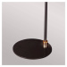 Elstead Stojací lampa Balance, černá/mosaz, černé stínidlo