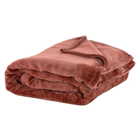 Deka z mikroplyše v cihlové barvě 150x200 cm Cosy – Tiseco Home Studio