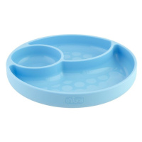 CHICCO - Silikonový talíř modrozelená 12 m+