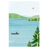 Plakát 30x40 cm Lake - Travelposter