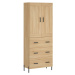 vidaXL Skříň highboard dub sonoma 69,5 x 34 x 180 cm kompozitní dřevo