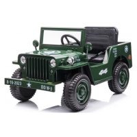 Mamido Mamido Dětský elektrický vojenský Jeep Willys 12V7Ah Army zelený