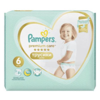 Kalhotky plenkové Premium Care Pants 6 EXTRA LARGE 16kg + 31ks Pampers