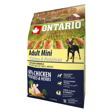 Ontario Adult Mini Chicken & Potatoes 2,25 kg