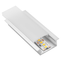 CENTURY AL PROFIL pro LED pásek 15mm plochý zapuštěný opálový kryt 30x11mm IP20 délka 2m CEN KPR