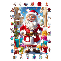 Puzzle Dřevěné pro dospělé děti Puzzled Premium Santa 385 Dílků