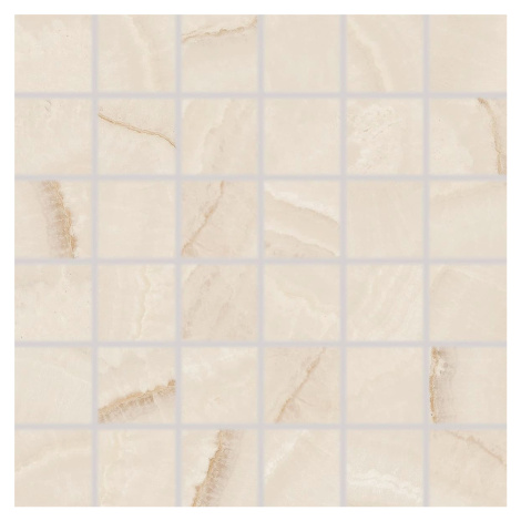 Mozaika Rako Onyx tmavě béžová 30x30 cm lesk WDM05835.1