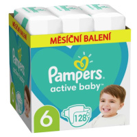 PAMPERS Active Baby 6 (13-18 kg) 128 ks Extra Large - jednorázové pleny