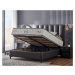Čalouněná postel PRADA - černá 180 × 200 cm