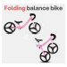 Balanční odrážedlo skládací Folding Balance Bike Pink smarTrike z hliníku s ergonomickými úchyty