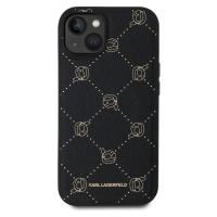 Zadní kryt Karl Lagerfeld PU Karl Heads Pattern Magsafe pro Apple iPhone 14, černá