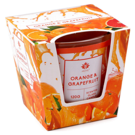 Vonná svíčka ve skle 120 g Varianta: 17 (Orange&amp;Grapefruit) oranžová, Balení: 1 ks