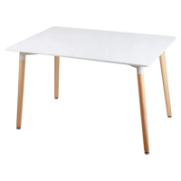 Bílý jídelní stůl BERGEN 120x80 cm