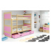 Dětská patrová postel RICO 160x80 cm Borovice Ružové