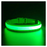 Reedog Flash USB svíticí obojek pro malé, střední a velké psy - zelená - XL
