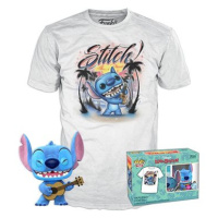 Funko POP! Set Lilo And Stitch Ukulele Stitch Flocked a tričko vel. L