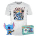 Funko POP! Set Lilo And Stitch Ukulele Stitch Flocked a tričko vel. L