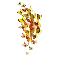 Sada žlutých dekoračních motýlů 12ks