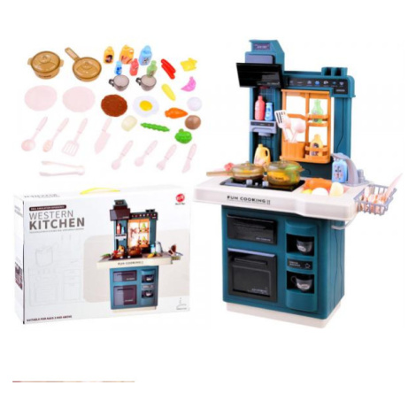 Kuchyňka pro děti s troubou, dresem a tekoucí vodou modrá Toys Group