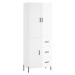 vidaXL Skříň highboard lesklá bílá 69,5 x 34 x 180 cm kompozitní dřevo