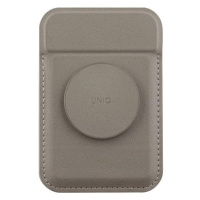 UNIQ Flixa magnetická peněženka a stojánek s úchytem, Flint grey
