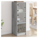 vidaXL Highboard se skleněnými dvířky šedý sonoma 35 x 37 x 109 cm