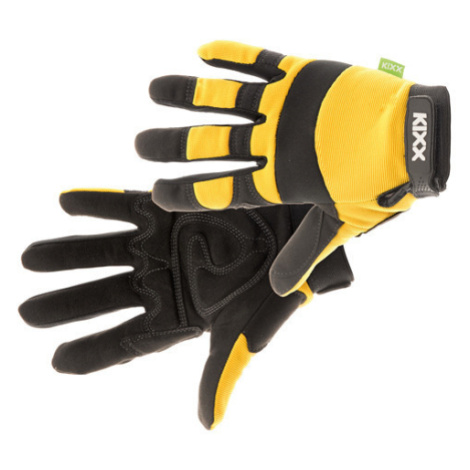 BRICK rukavice kombinované žlutá 10 KIXX