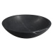 Sapho BLOK kamenné umyvadlo na desku Ø 40 cm, matný černý Marquin