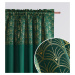 Dekorační vzorovaný závěs s řasící páskou BELISA TAPE zelená 140x250 cm (cena za 1 kus) MyBestHo
