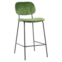 Zelená sametová barová židle 92 cm Emma – Light & Living