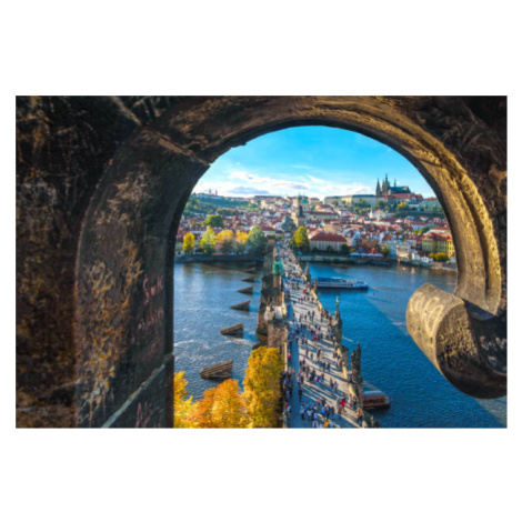 Fotografie Charles Bridge, Prague, Lichtwolke, (40 x 26.7 cm)