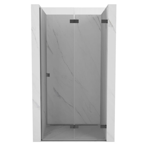 MEXEN/S Lunar-F skládací sprchové dveře pravé 80, transparent, grafit metal 836-080-000-95-00-P