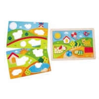 Hape Puzzle - Slunečné údolí 3v1