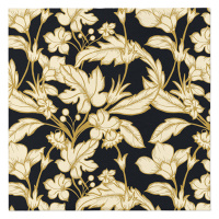 PAW - Ubrousky AIRLAID 40x40 cm - Beautiful Floral Pattern Black