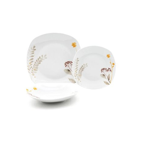 HOME ELEMENTS Porcelánová sada talířů, 18 kusů, Jeřabiny