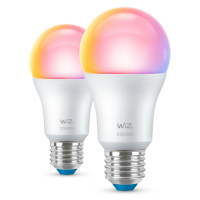 WiZ SET 2x LED žárovka E27 A60 8W (60W) 806lm 2200-6500K RGB IP20, stmívatelná