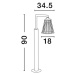 NOVA LUCE venkovní sloupkové svítidlo CARINA černý hliník LED 6W 279.54 lm 3000K 220-240V IP65 9