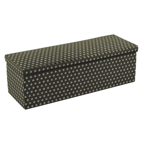 Dekoria Čalouněná skříň, černo béžový vzor, 90 x 40 x 40 cm, SALE - doprodej, 142-56