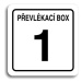 Accept Piktogram "převlékací box XI" (80 × 80 mm) (bílá tabulka - černý tisk)