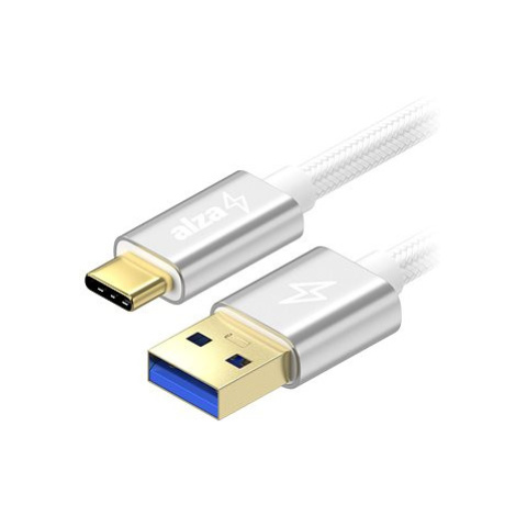 AlzaPower AluCore USB-A to USB-C 3.2 Gen 1 60W 5Gbps 1m stříbrný