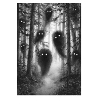 Ilustrace Hand drawn foggy forest with spirits, Val_Iva, 26.7 × 40 cm