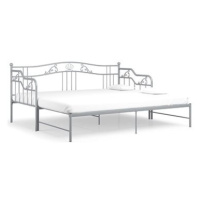 Shumee Rám vysouvací postele/pohovky šedý kovový 90×200 cm, 324766