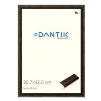 DANTIK rámeček 29,7 × 42, Mosa bronz plexi čiré