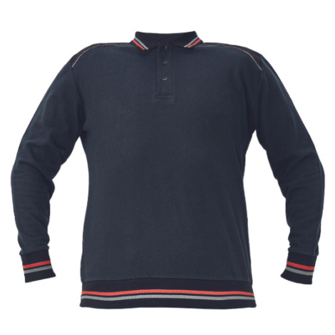 KNOXFIELD polo mikina antracit/červená S