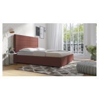 Eka Čalouněná postel Coral 160x200 cm Barva látky: Starorůžová (29), Úložný prostor: S kovovým r