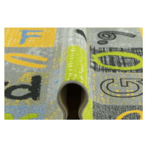Dětský metrážový koberec Blackboard potisk