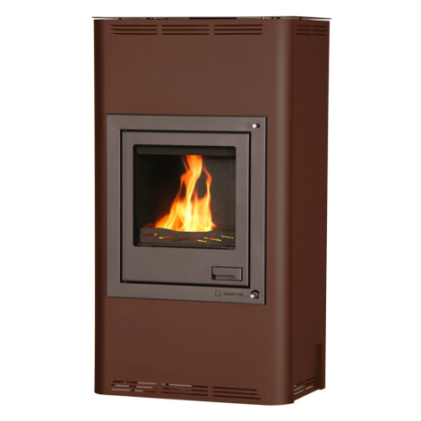 HS FLAMINGO krbová kamna AQUAFLAM 17 s výměníkem manuální regulace hnědá-sametová