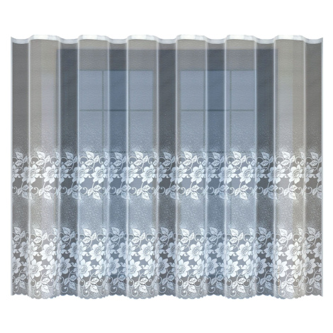 Dekorační žakárová záclona s řasící páskou HIPSUT 160 bílá 300x160 cm MyBestHome MyBestHome PRO
