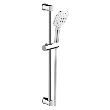 Mereo sprchová souprava třípolohová sprcha posuvný držák šedostříbrná hadice plast chrom CB930A